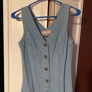 Vintage 80’s Guess Light Blue Denim Dress